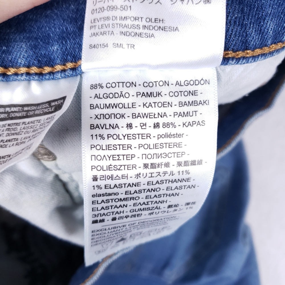 Levi's 505 Regular Fit Straight Leg Jeans 38x30 Blue - Picture 7 of 11